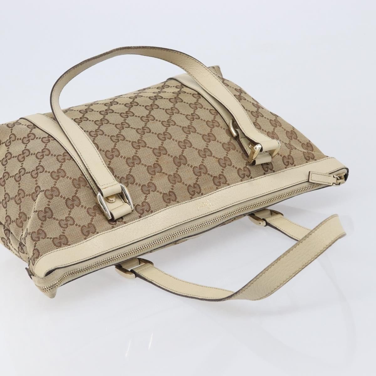 Gucci Abbey Zip Tote GG Canvas and Leather Medium