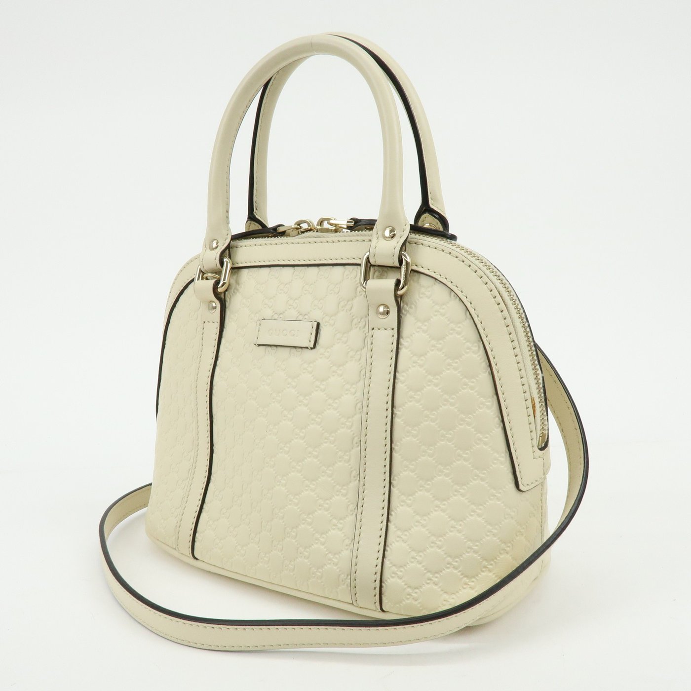 Gucci Convertible Dome Satchel Guccissima Leather Small