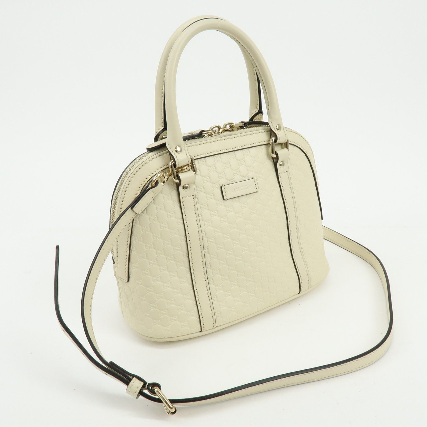 Gucci Convertible Dome Satchel Guccissima Leather Small