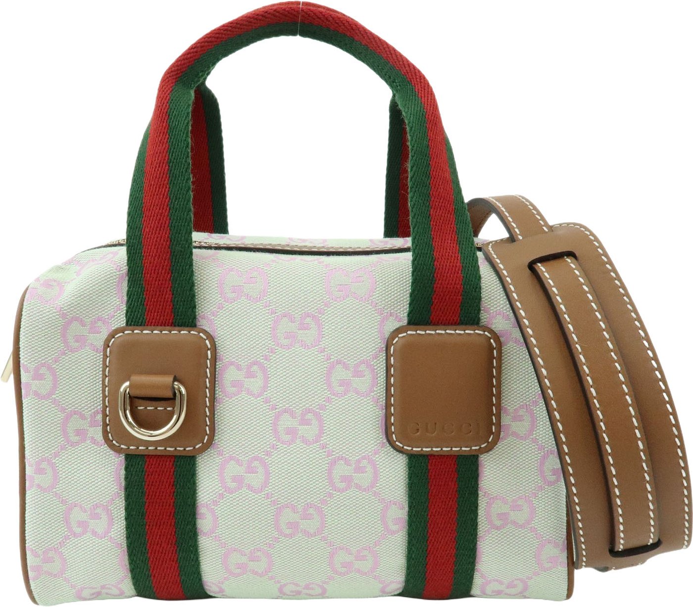 Gucci Web Boston GG Canvas Mini