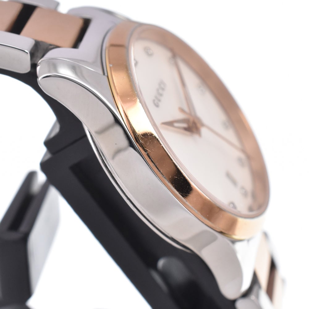 Gucci G-Timeless Quartz Stainless Steel with Diamond Markers and Mother of Pearl 27