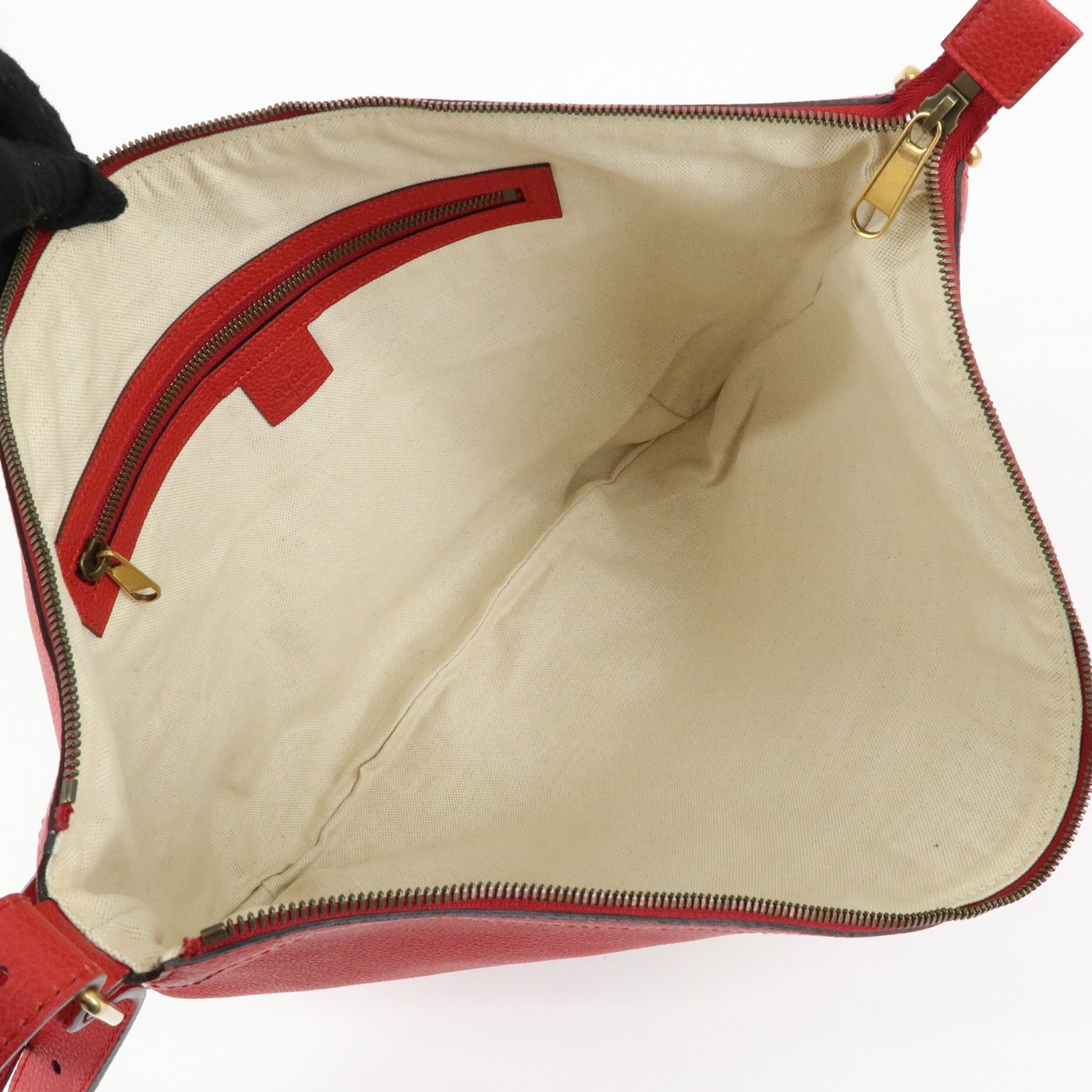 Gucci Logo Half-Moon Hobo Printed Leather
