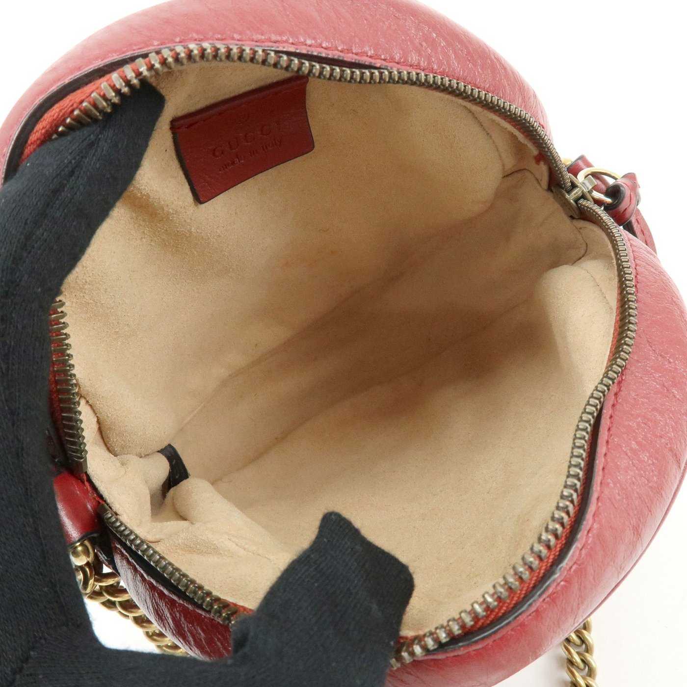 Gucci GG Marmont Round Matelasse Leather Mini