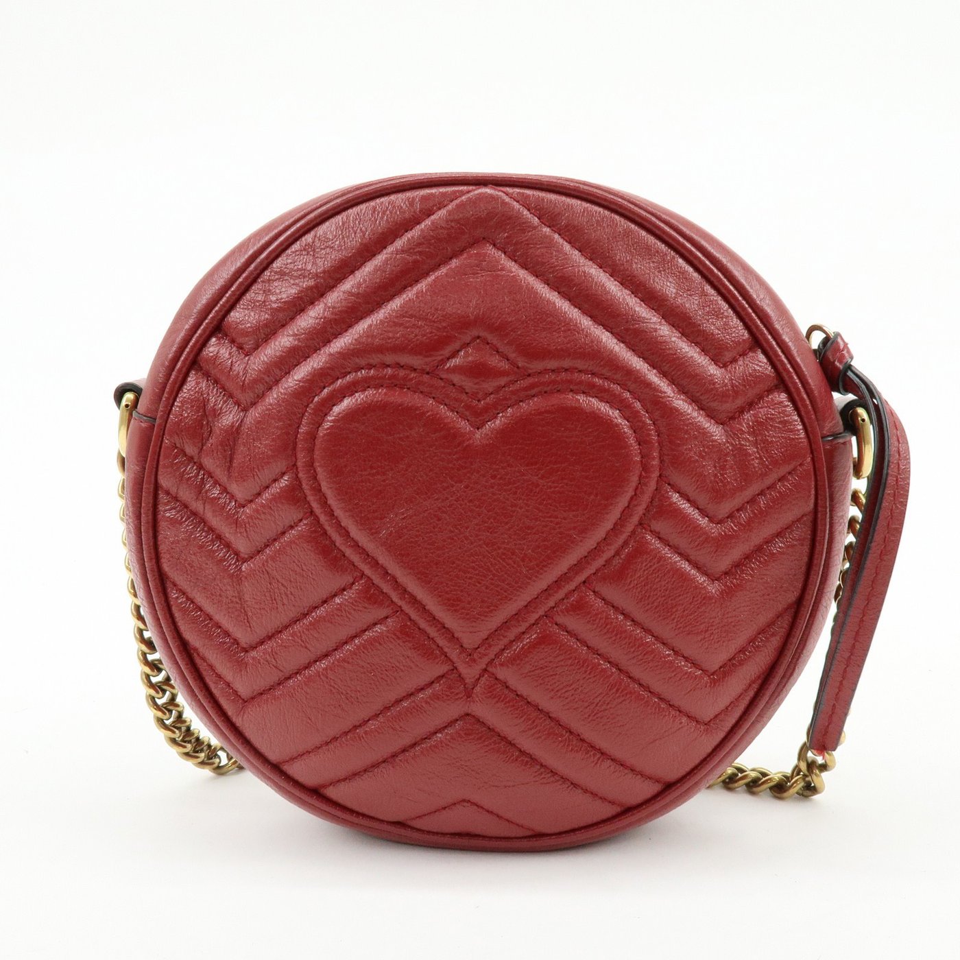 Gucci GG Marmont Round Matelasse Leather Mini