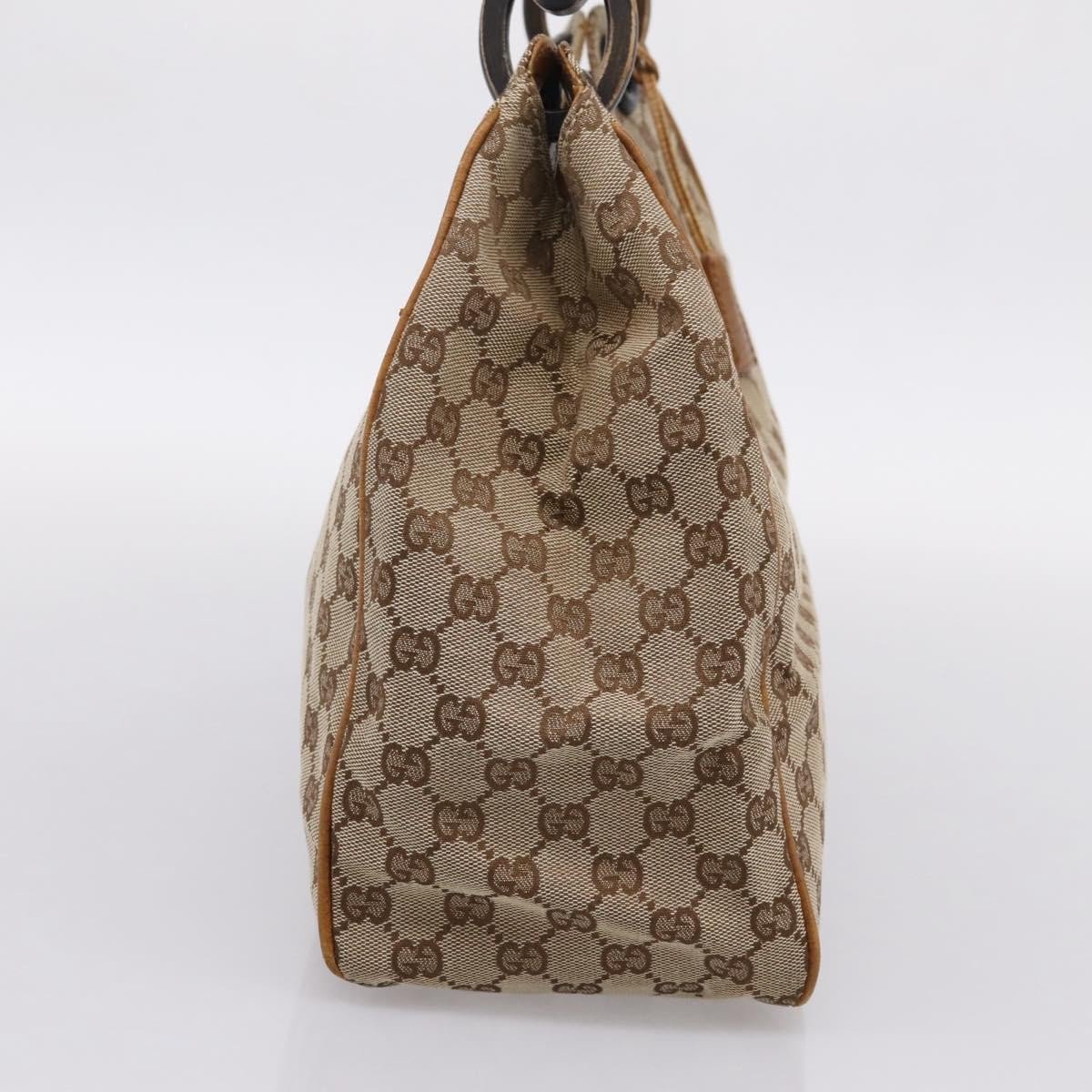 Gucci Vintage Bamboo Handle GG Canvas Medium