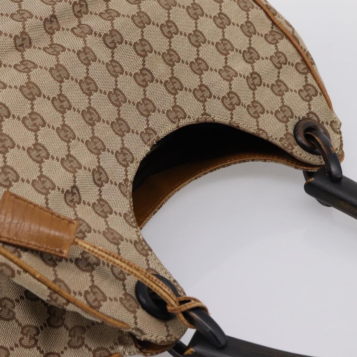 Gucci Vintage Bamboo Handle GG Canvas Medium