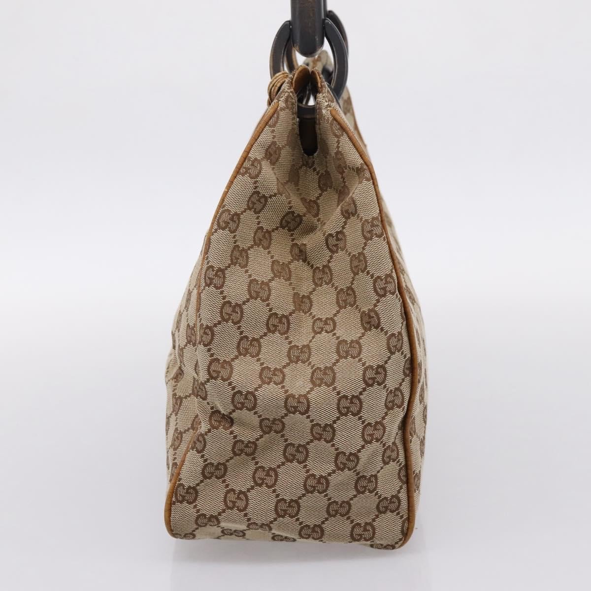 Gucci Vintage Bamboo Handle GG Canvas Medium