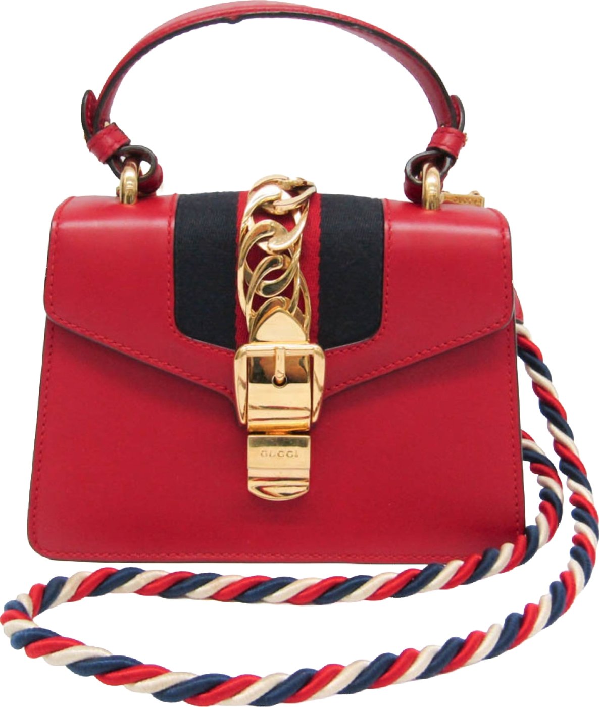 Gucci Sylvie Top Handle Leather Mini