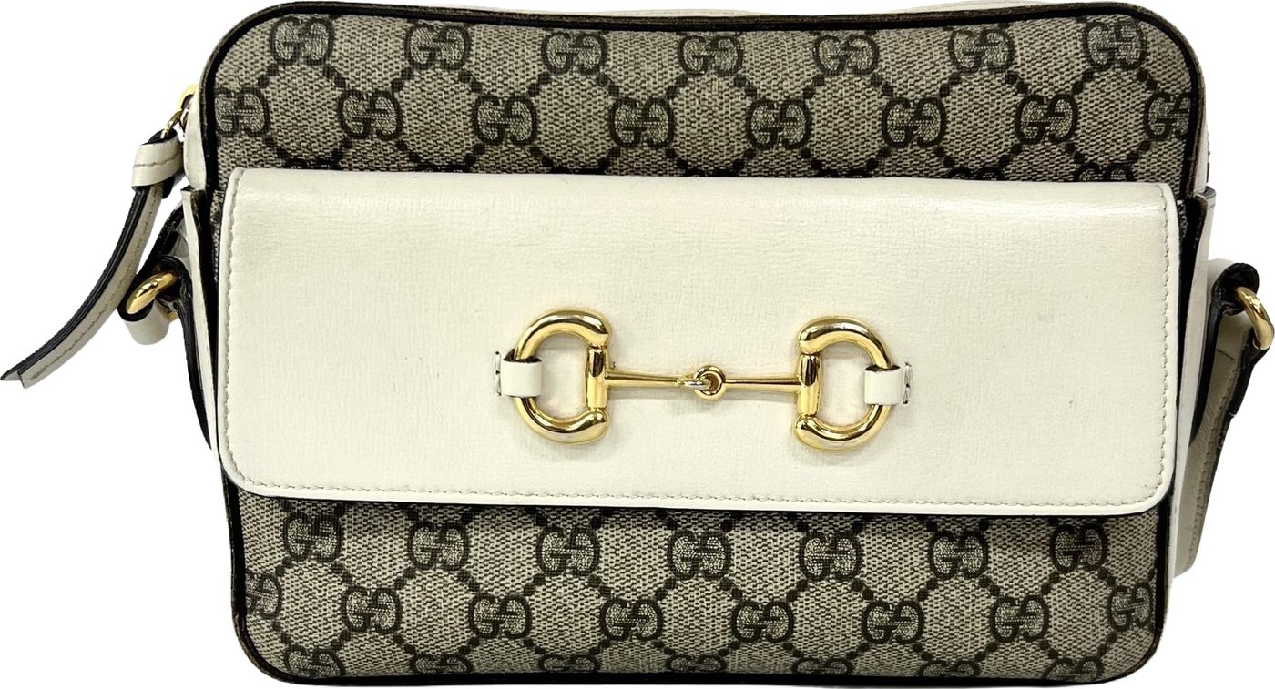 Gucci Horsebit 1955 Flap Pocket Camera GG Coated Canvas and Leather Small