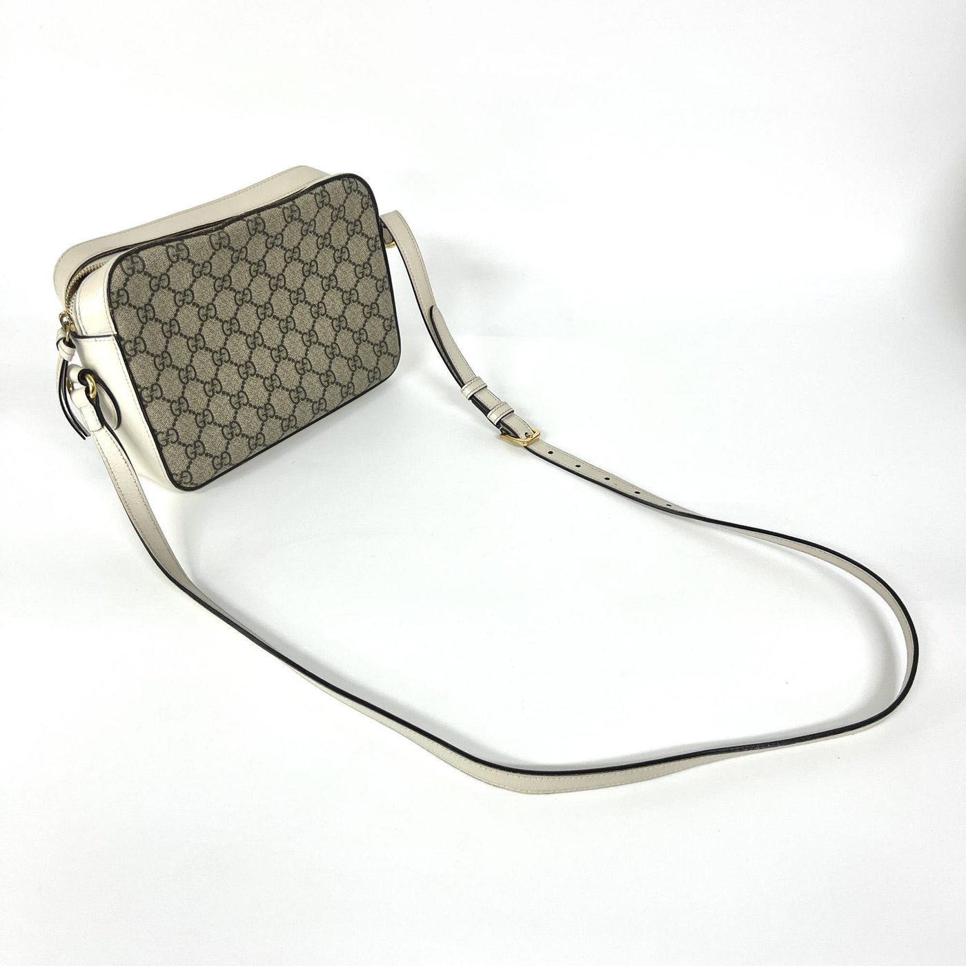 Gucci Horsebit 1955 Flap Pocket Camera GG Coated Canvas and Leather Small