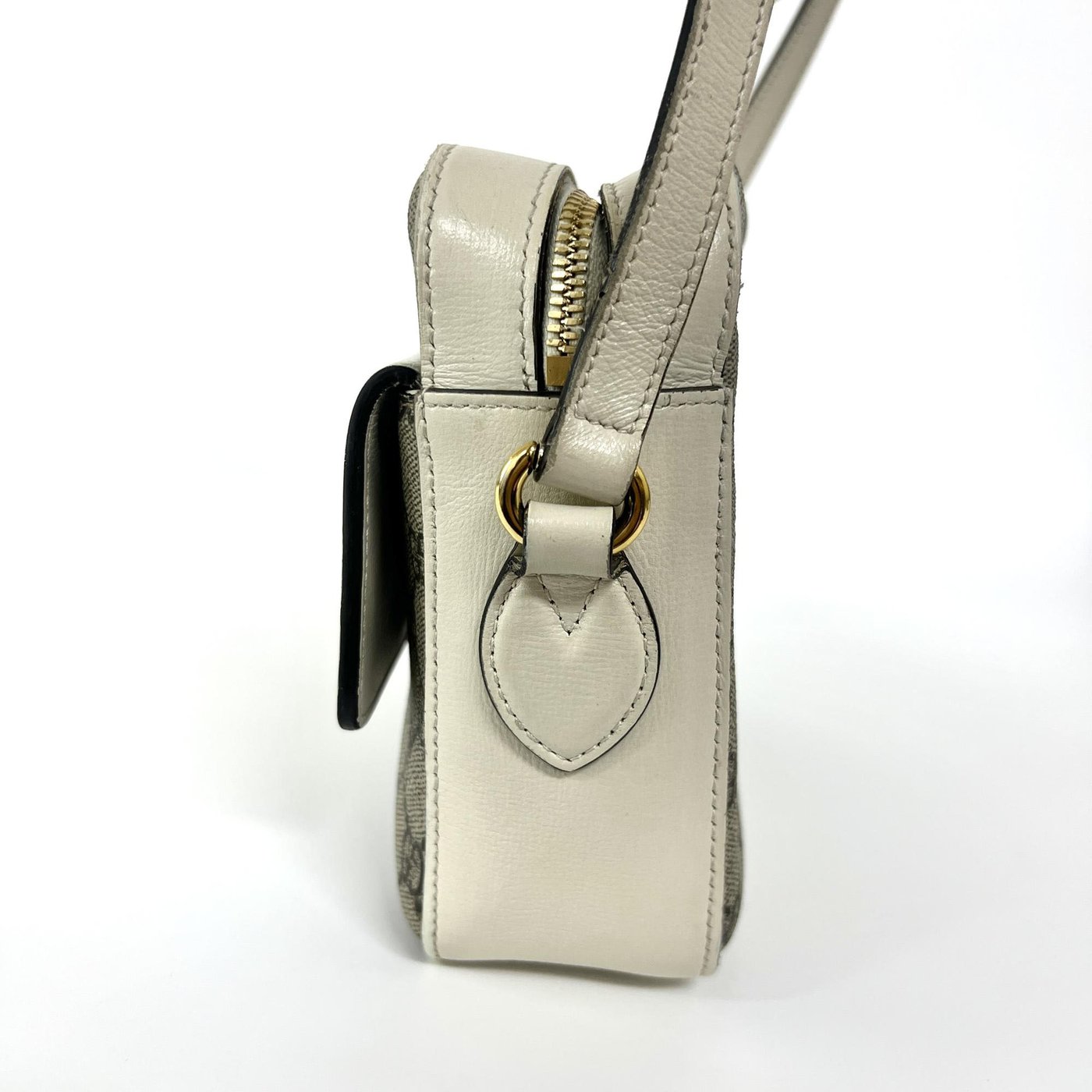 Gucci Horsebit 1955 Flap Pocket Camera GG Coated Canvas and Leather Small