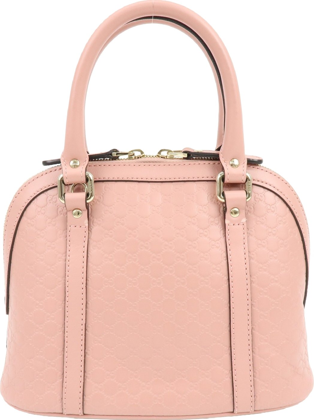 Gucci GG Charm Convertible Dome Satchel Guccissima Leather Medium