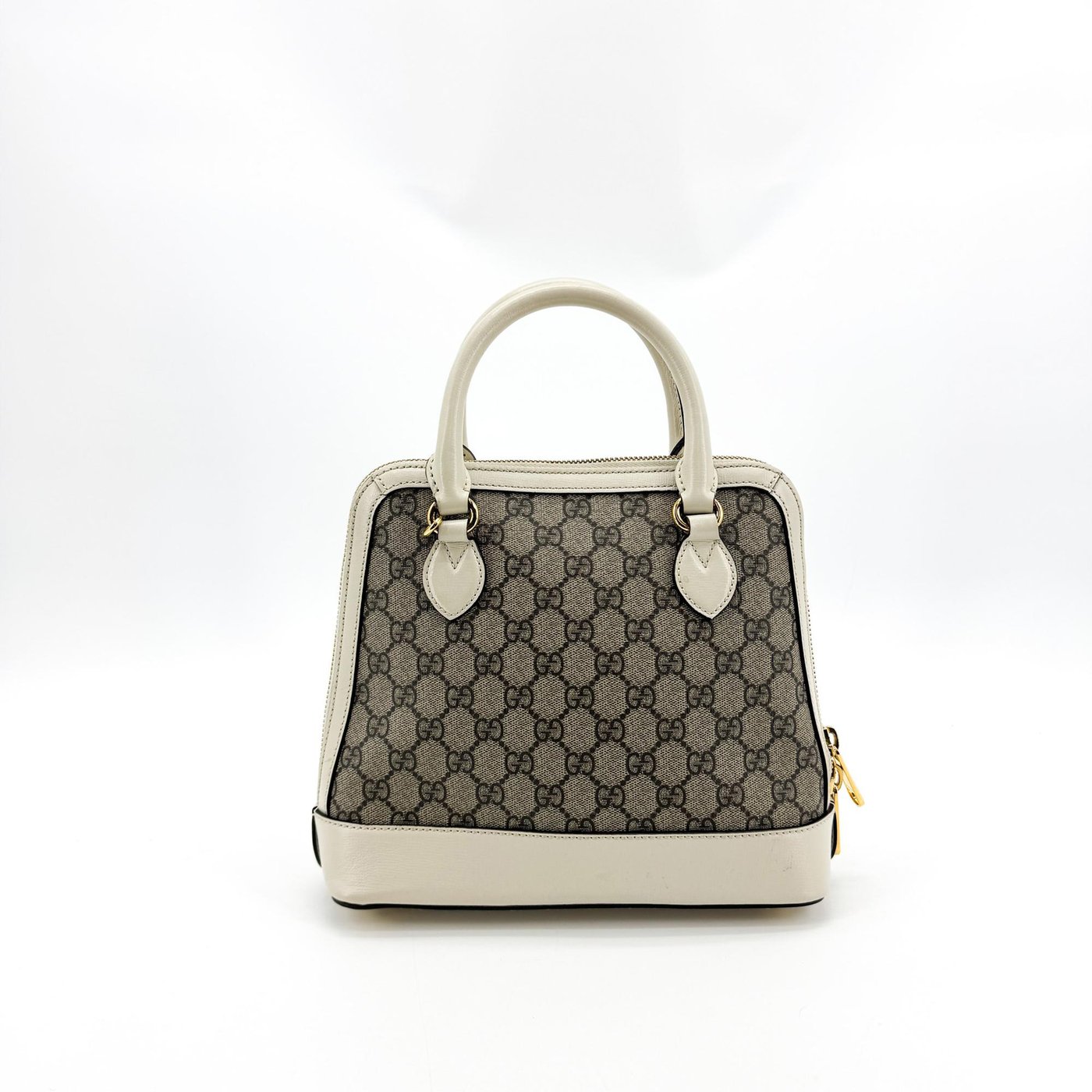 Gucci Horsebit 1955 Top Handle GG Coated Canvas with Leather Small