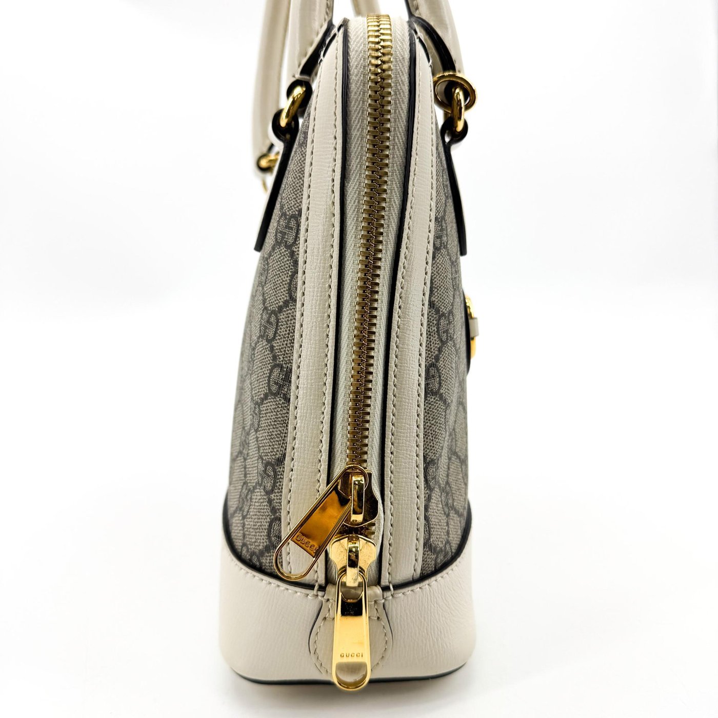 Gucci Horsebit 1955 Top Handle GG Coated Canvas with Leather Small