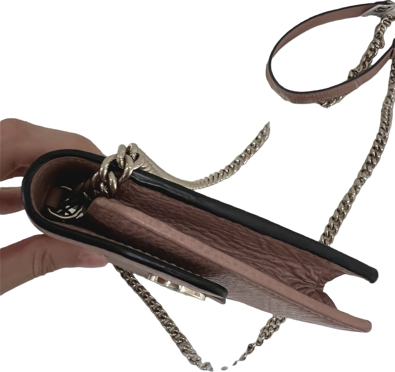 Gucci Interlocking Wallet on Chain Leather Medium