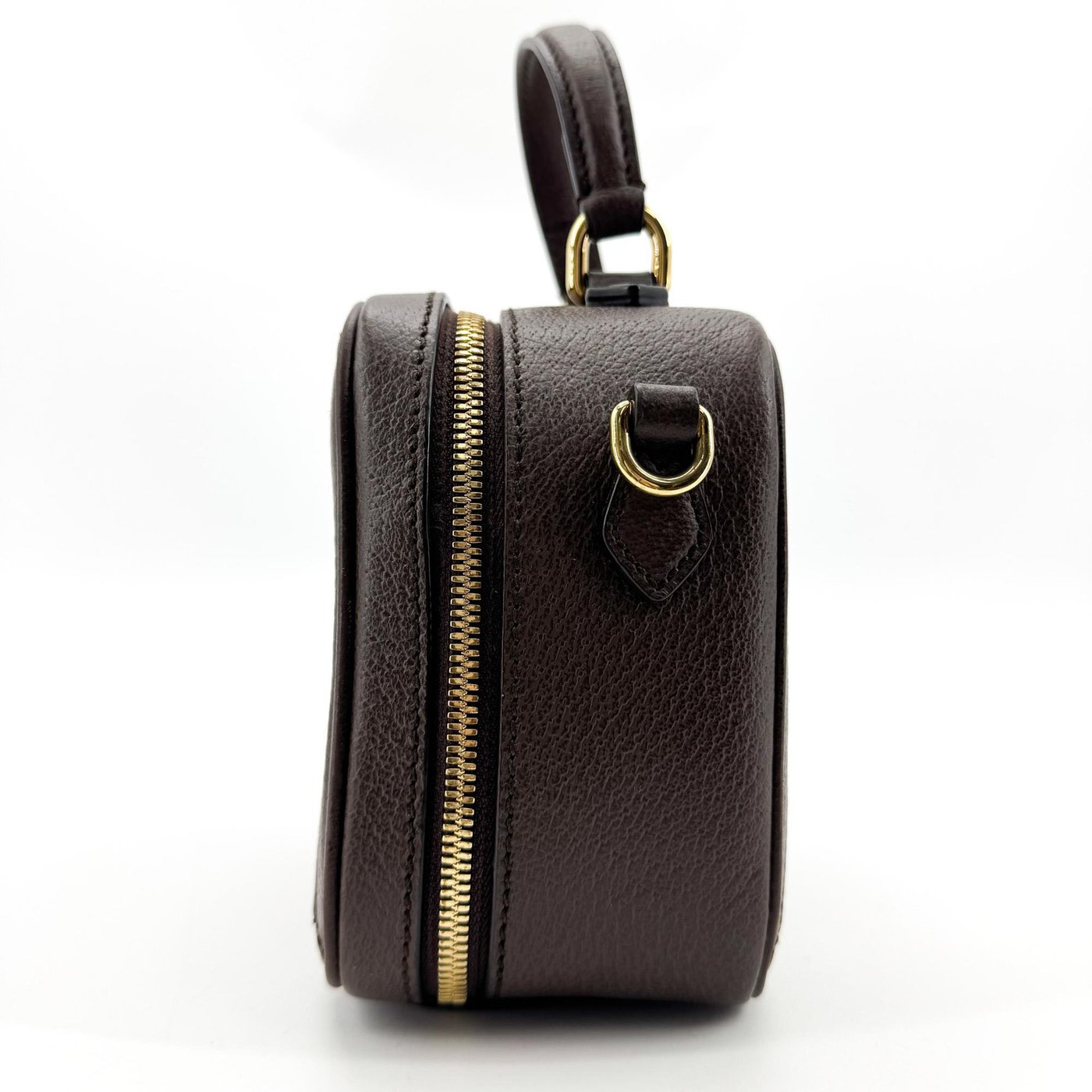 Gucci Ophidia Zip Around Top Handle GG Coated Canvas with Leather Mini