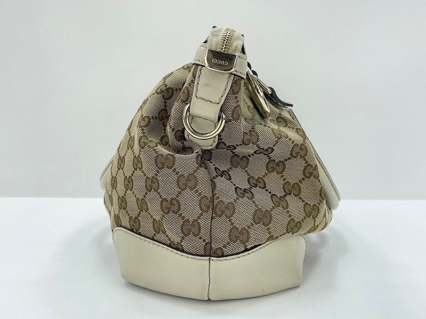 Gucci Sukey Top Handle Satchel GG Canvas with Leather Medium