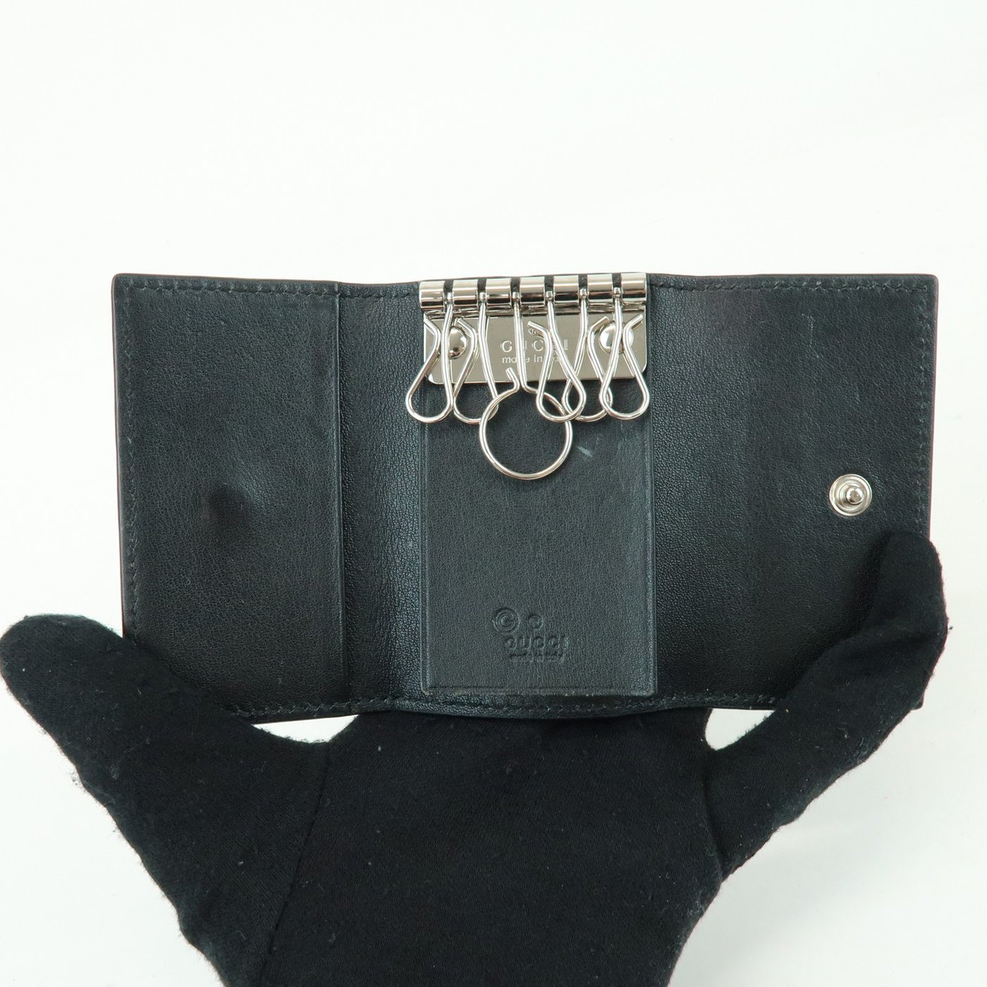 Gucci Flap Card Case Guccissima Leather