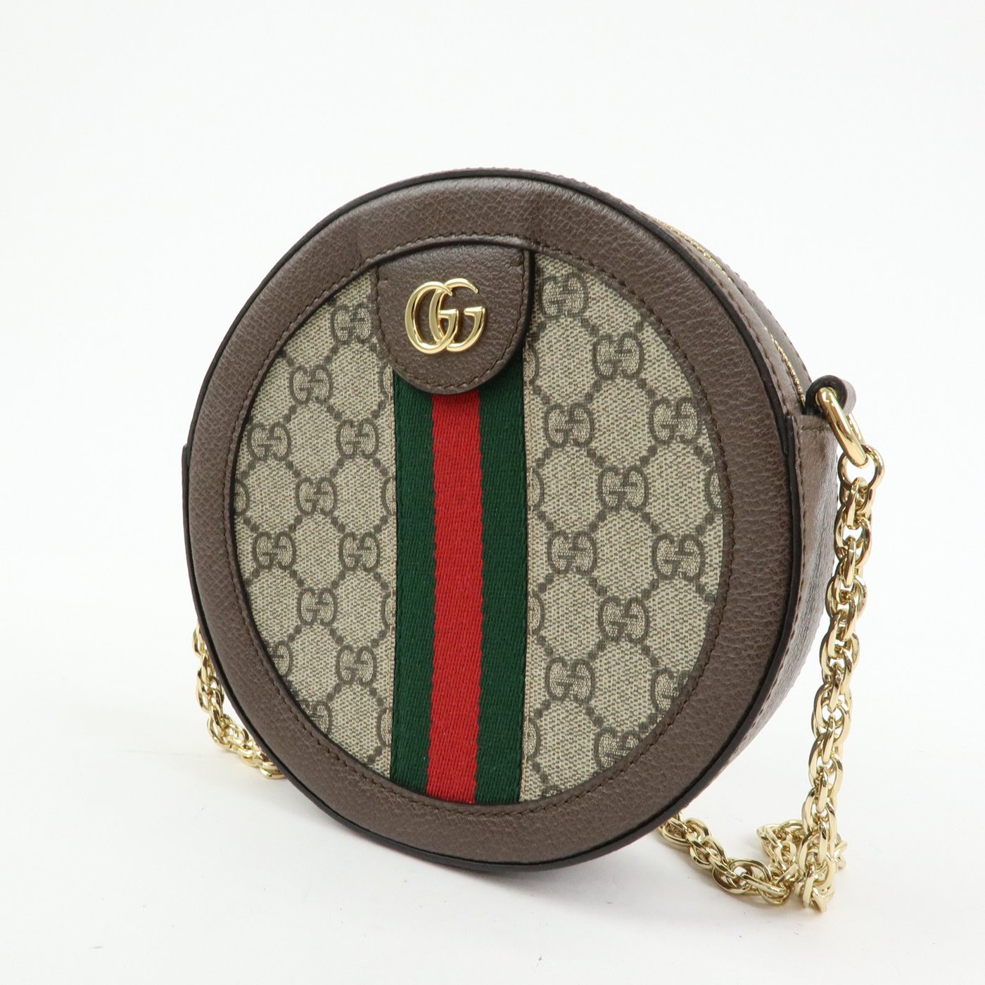 Gucci Ophidia Round GG Coated Canvas Mini