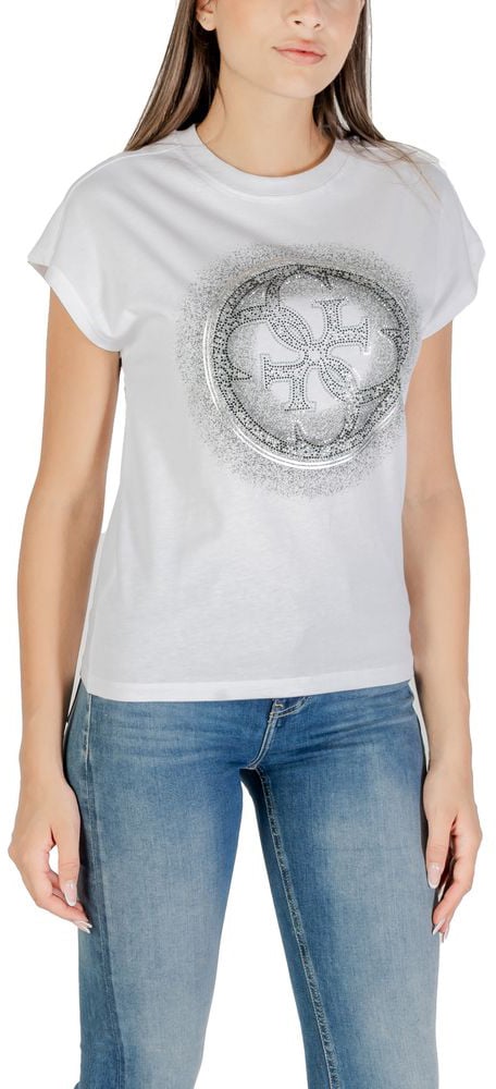 Guess White Cotton T-Shirt
