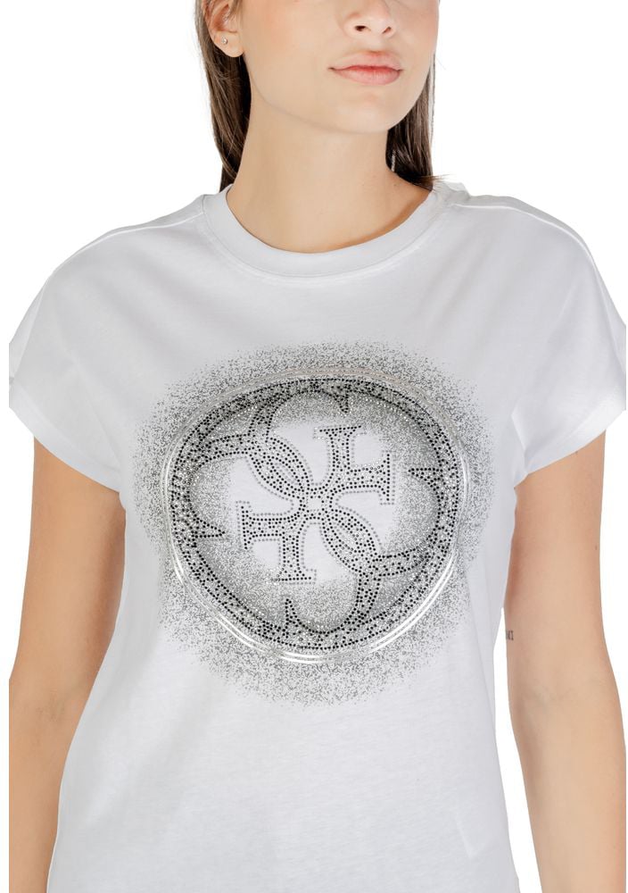 Guess White Cotton T-Shirt