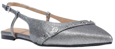 Guess Gray Polyester Platform Pumps