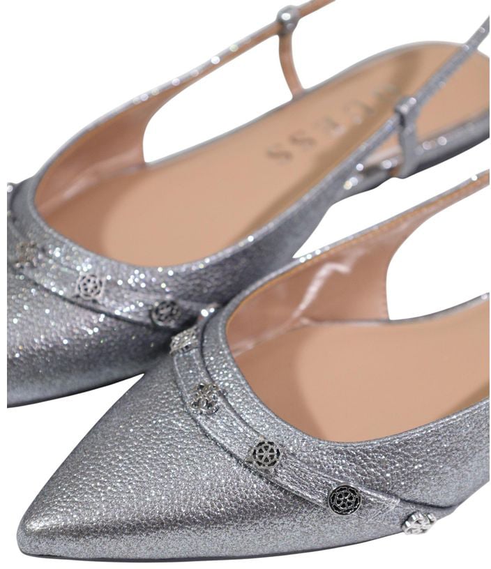 Guess Gray Polyester Platform Pumps