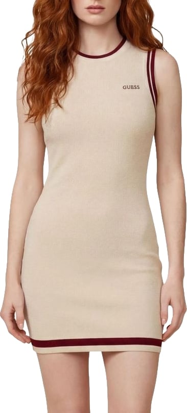 Guess Active Beige Viscose Midi Dress