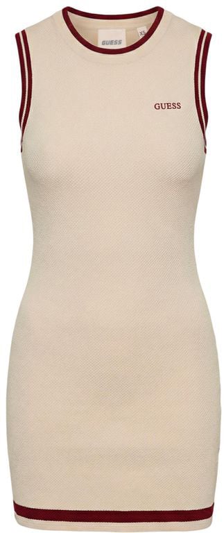 Guess Active Beige Viscose Midi Dress
