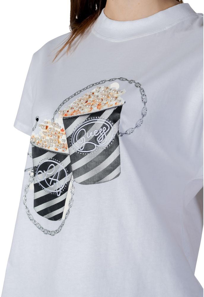 Guess White Cotton T-Shirt