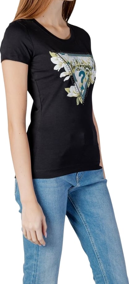 Guess Black Cotton T-Shirt
