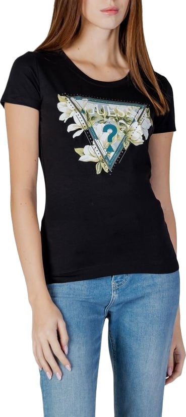Guess Black Cotton T-Shirt