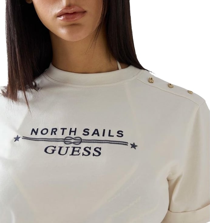Guess Cream Cotton T-Shirt