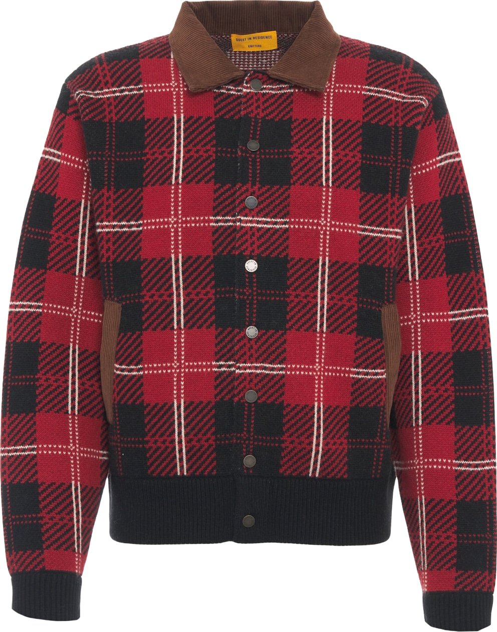 Cardigan with corduroy collar