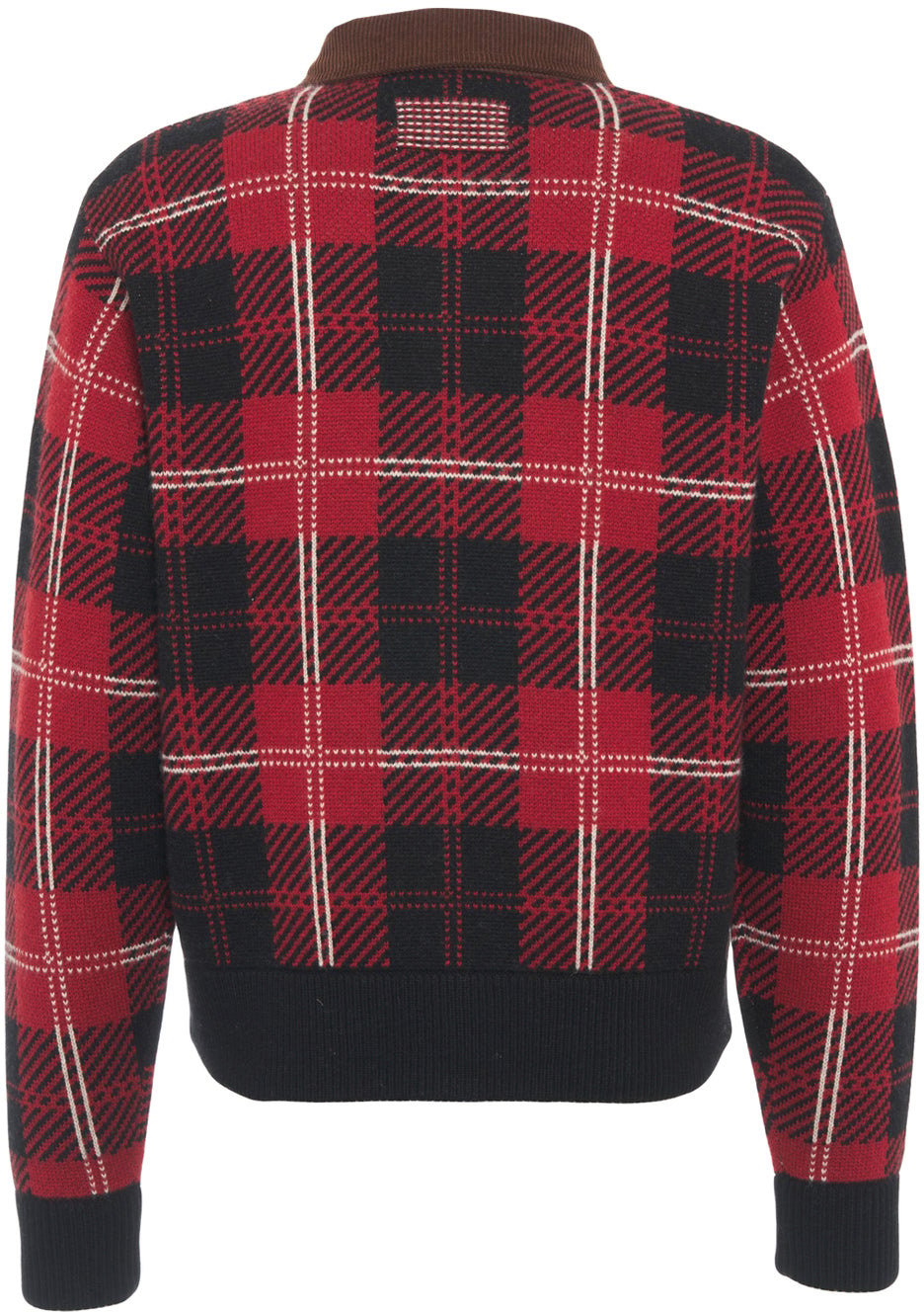 Cardigan with corduroy collar
