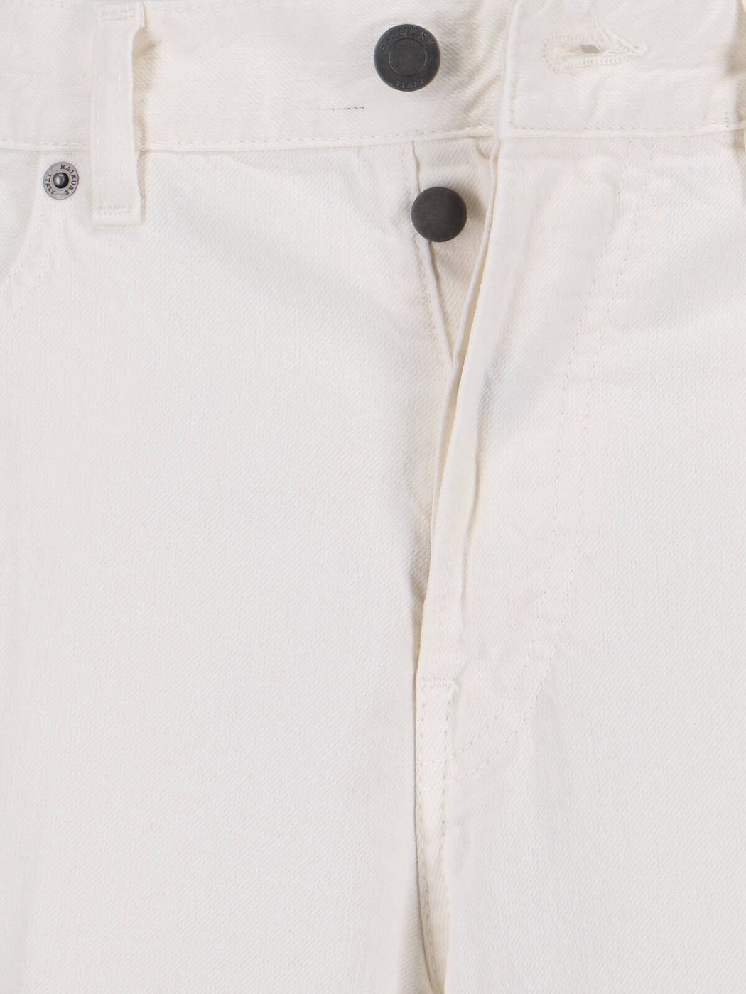 Wide-Leg White Denim Jeans With Five-Pocket Design