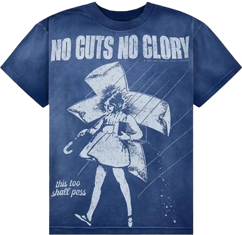Hellstar Carry Your Cross T-shirt 'Blauw'
