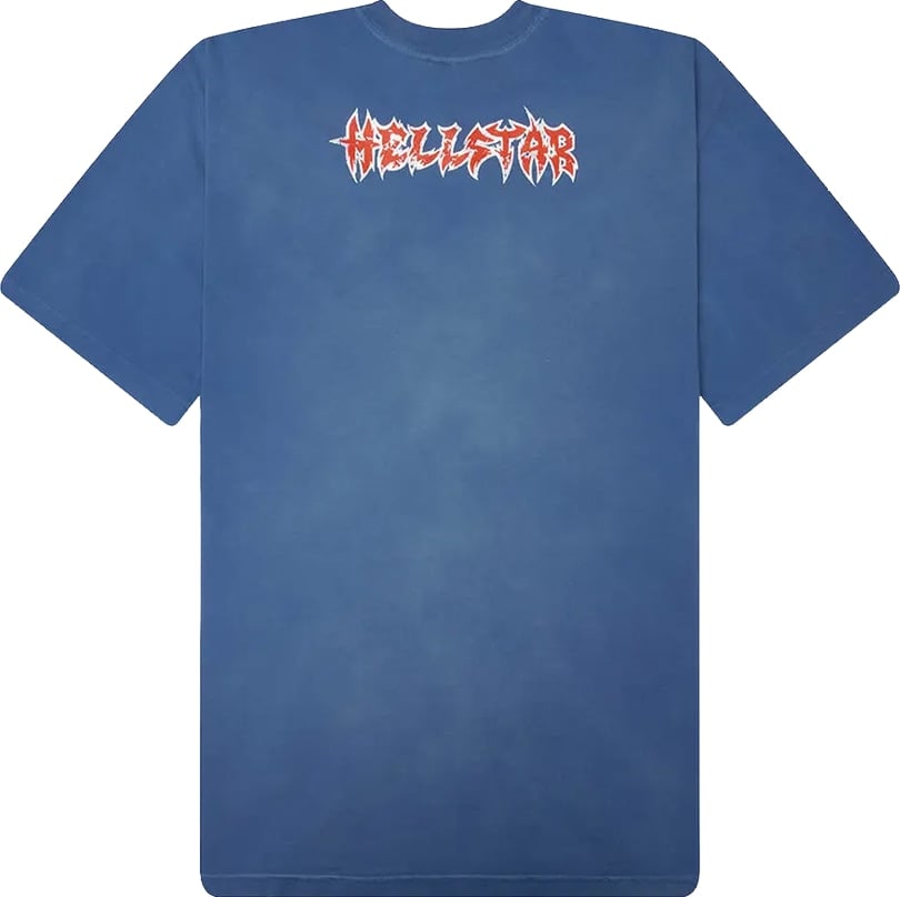 Hellstar Metal Logo Tee 'Blue'
