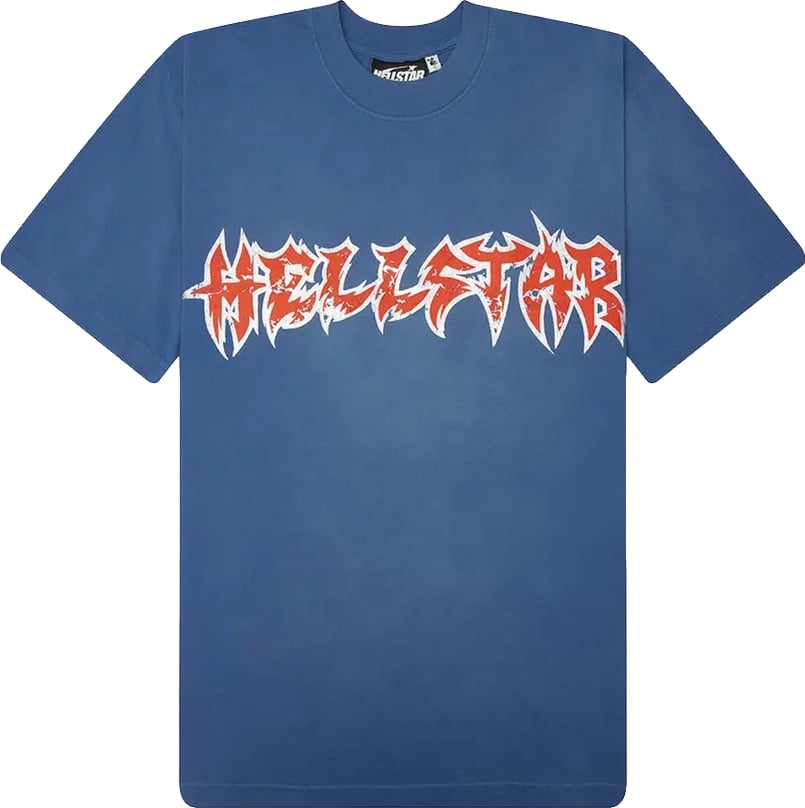 Hellstar Metal Logo Tee 'Blue'
