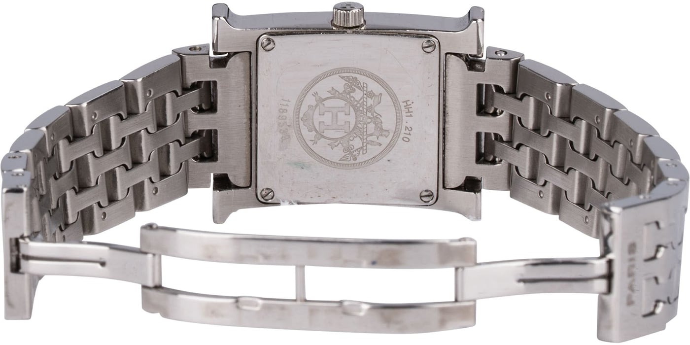 Hermès Silver Tone Heure H HH1.210 Women Watch