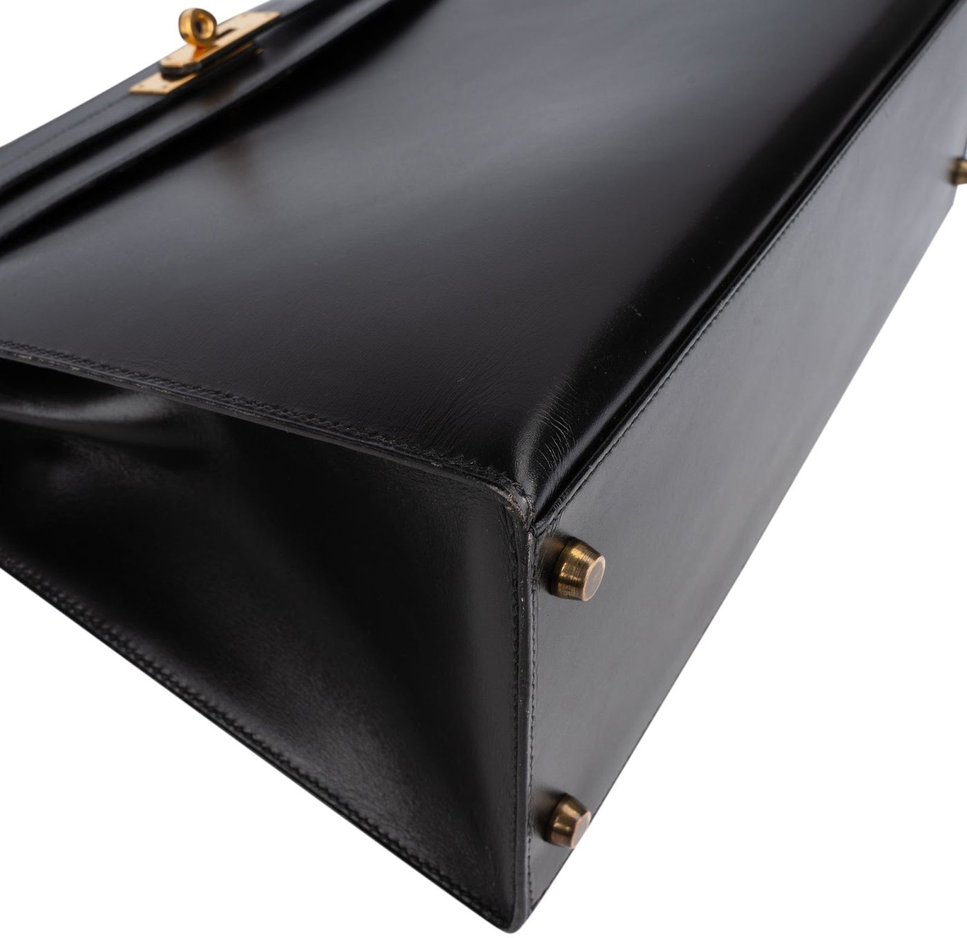 Hermès Noir Boxcalf Kelly 35 Sellier Handbag