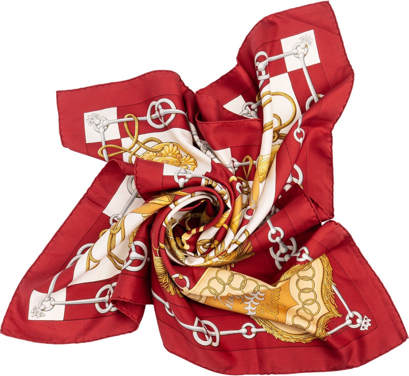 Hermès Cliquetis Silk Carre 90 Scarf Tuch