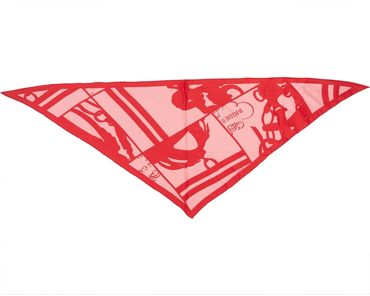 Hermès Brides de Gala Triangle Silk Scarf Tuch