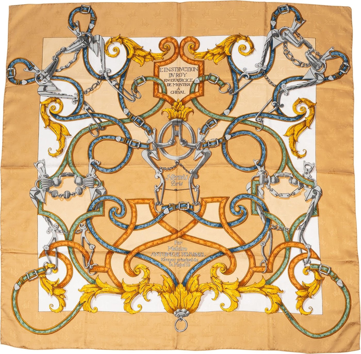 Hermès L'Instruction du Roy Silk 90 Scarf Tuch