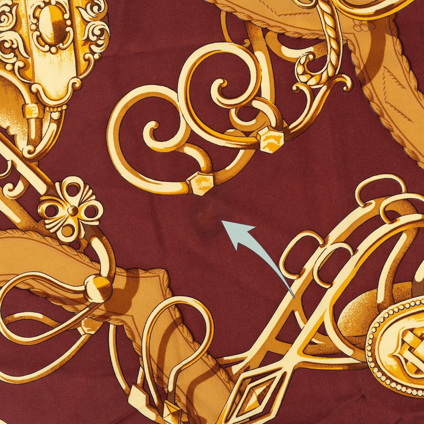 Hermès Mors et Gourmettes Silk Carre 90 Scarf Tuch