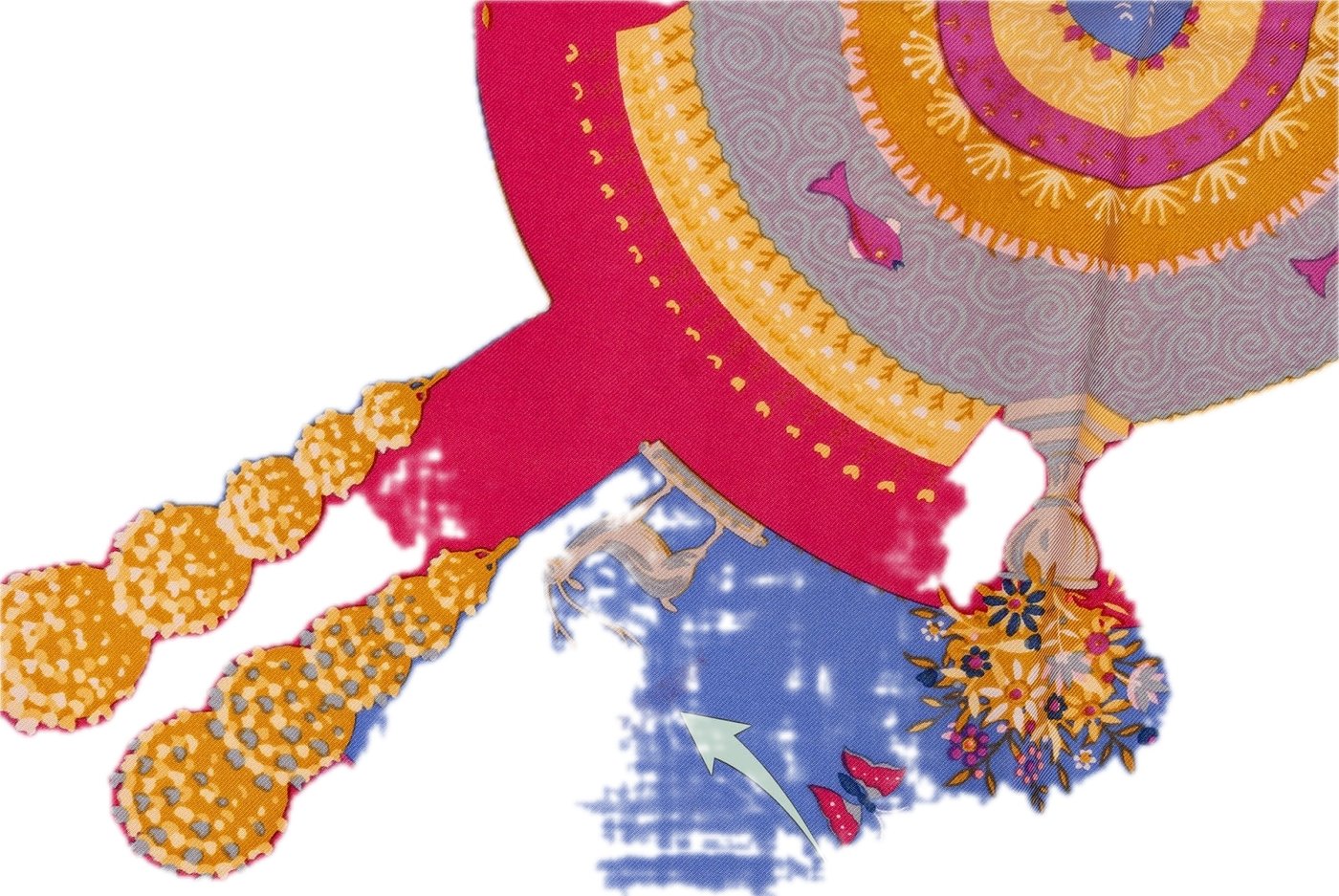 Hermès Fête au Village Silk 90 Scarf Tuch