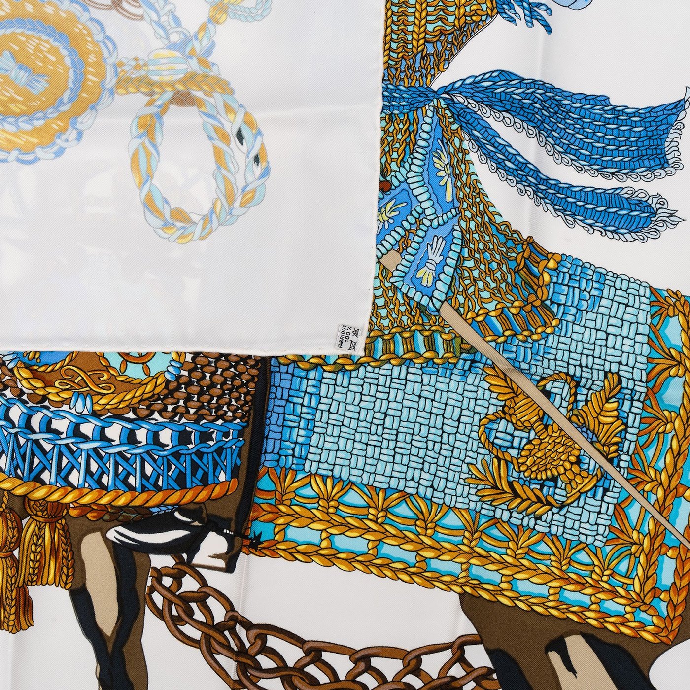 Hermès La Tenue de Vernerie Silk 90 Scarf Tuch
