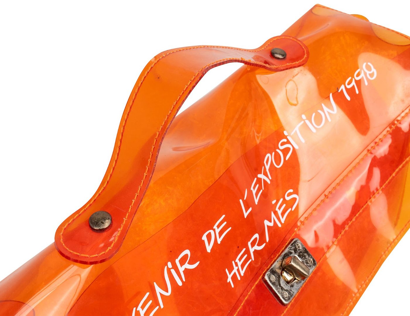 Hermès Transparent Vinyl Souvenir de l'Exposition 1998 Kelly 40 Handbag