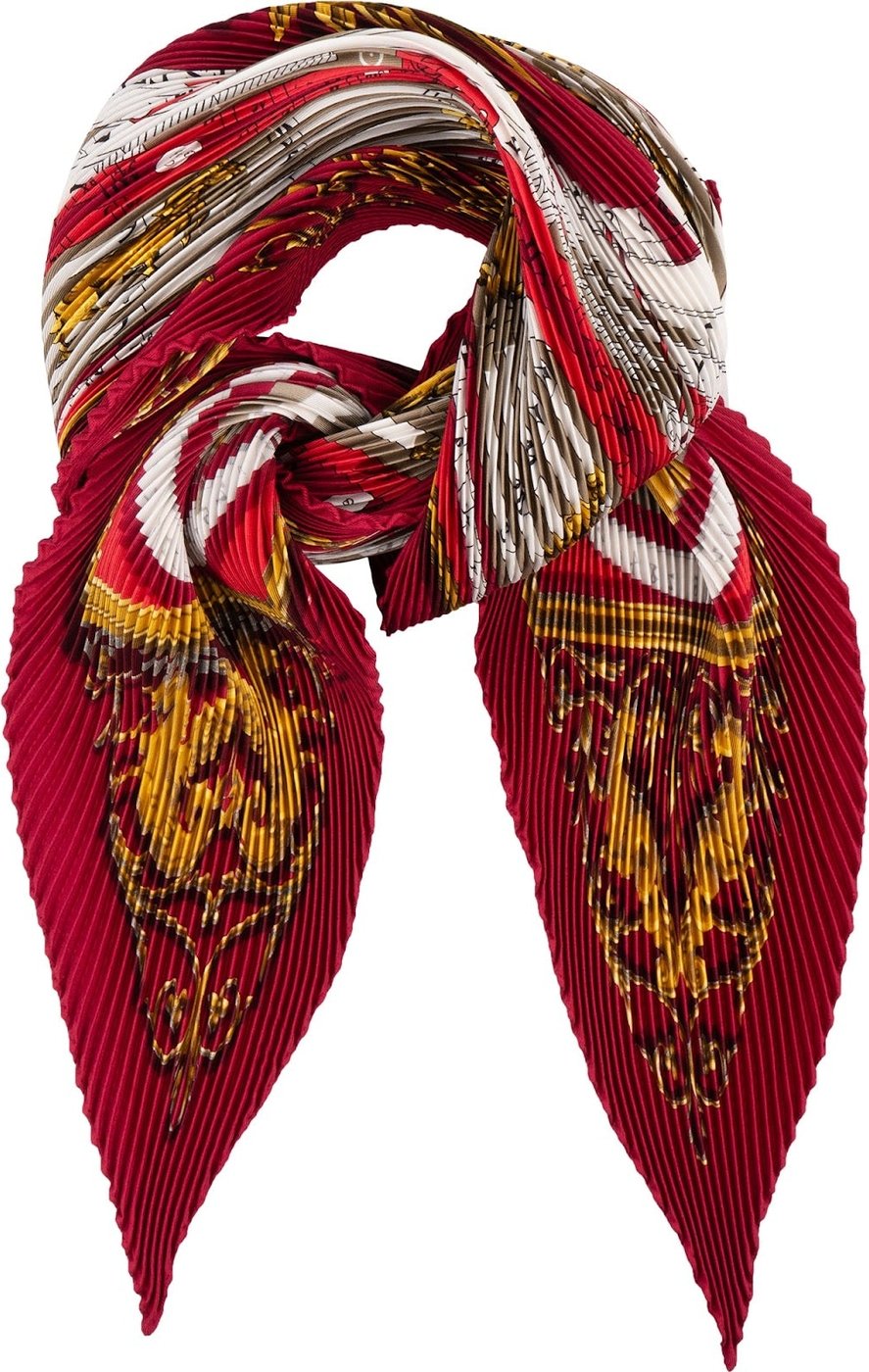 Hermès Dies et Hore Astrologie Plisse Silk Tuch Scarf