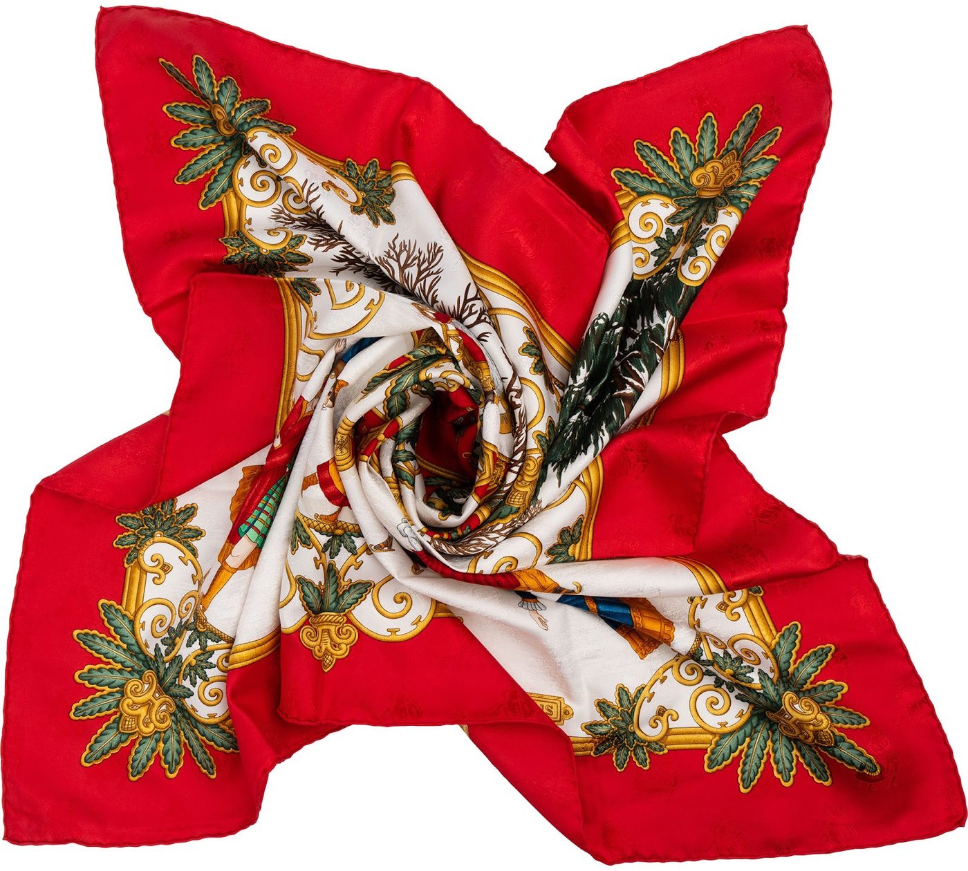 Hermès Joies d'Hiver Silk Carre 90 Scarf Tuch